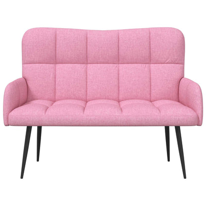 Sofa a Due Posti Rosa 115 x 61 x 87 cm Tessuto | homemem39