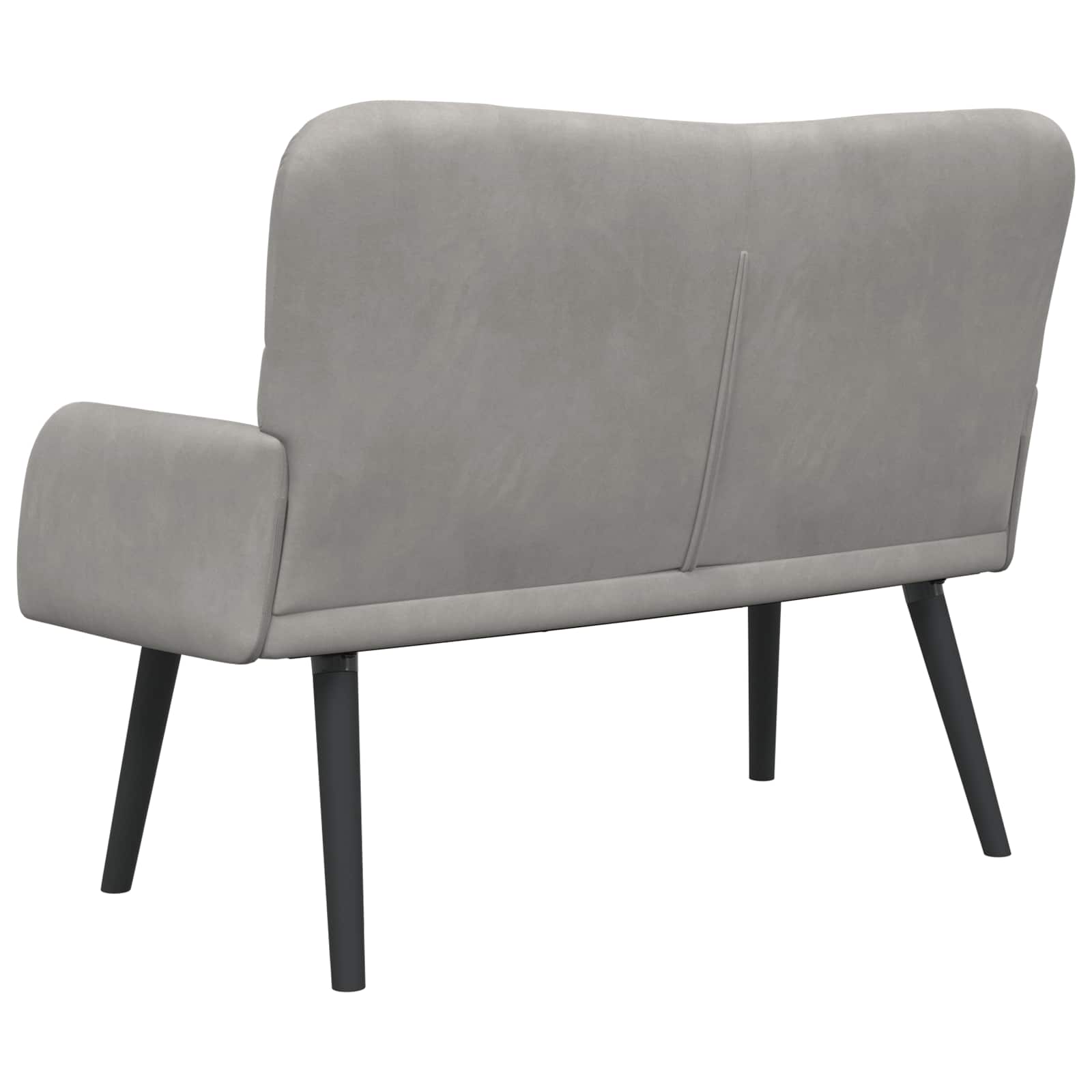 Sofa a Due Posti Grigio chiaro 115 x 61 x 87 cm Velluto | homemem39