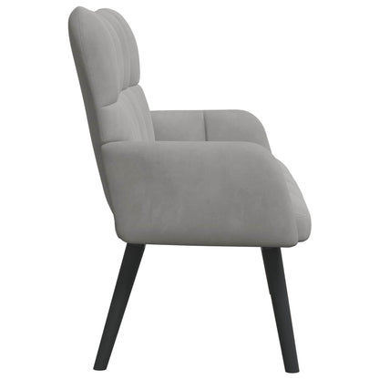 Sofa a Due Posti Grigio chiaro 115 x 61 x 87 cm Velluto | homemem39