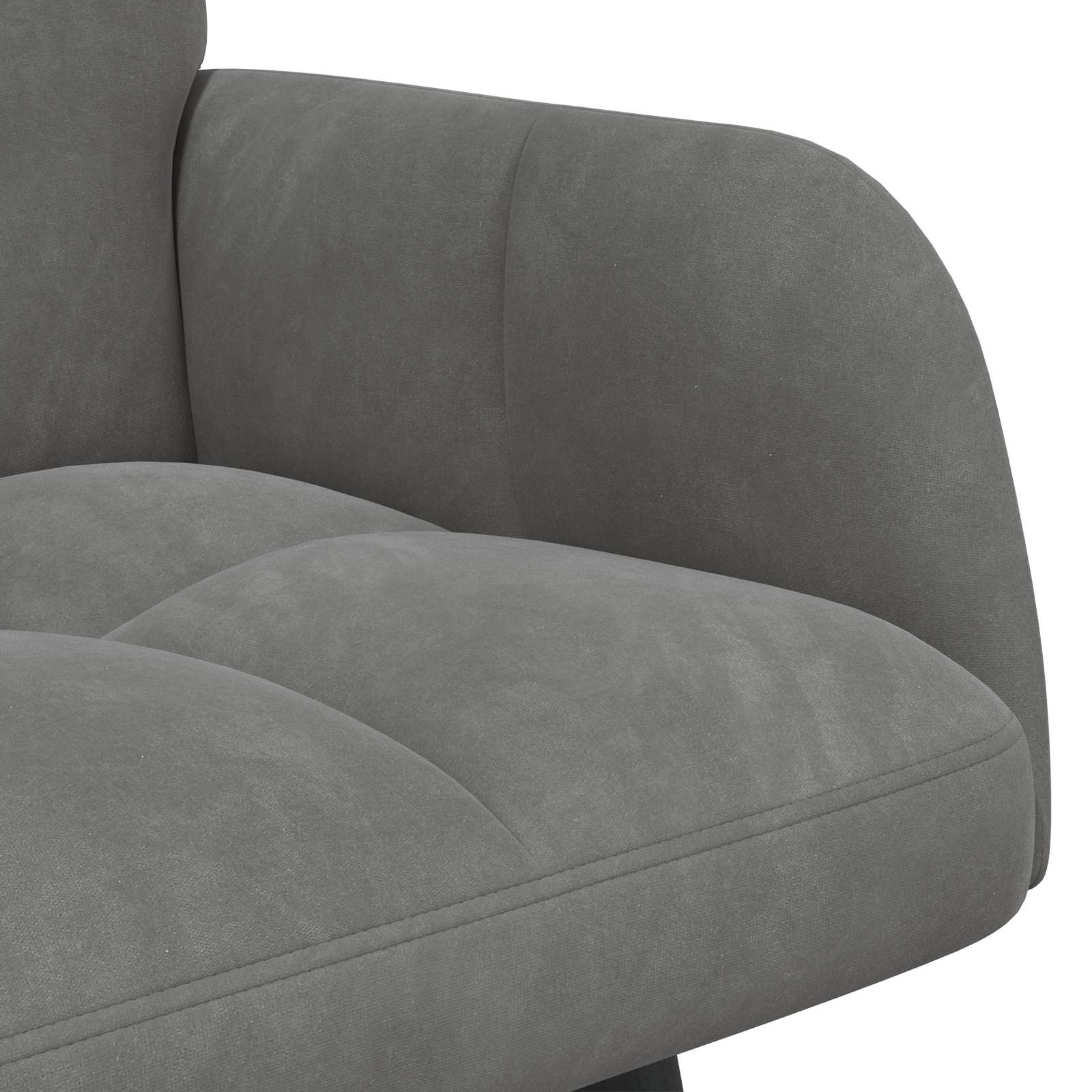 Sofa a Due Posti Grigio scuro 115 x 61 x 87 cm Velluto | homemem39