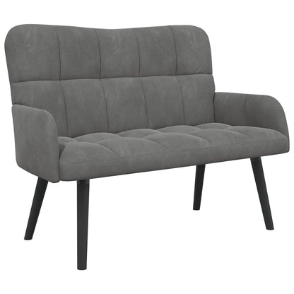 Sofa a Due Posti Grigio scuro 115 x 61 x 87 cm Velluto | homemem39