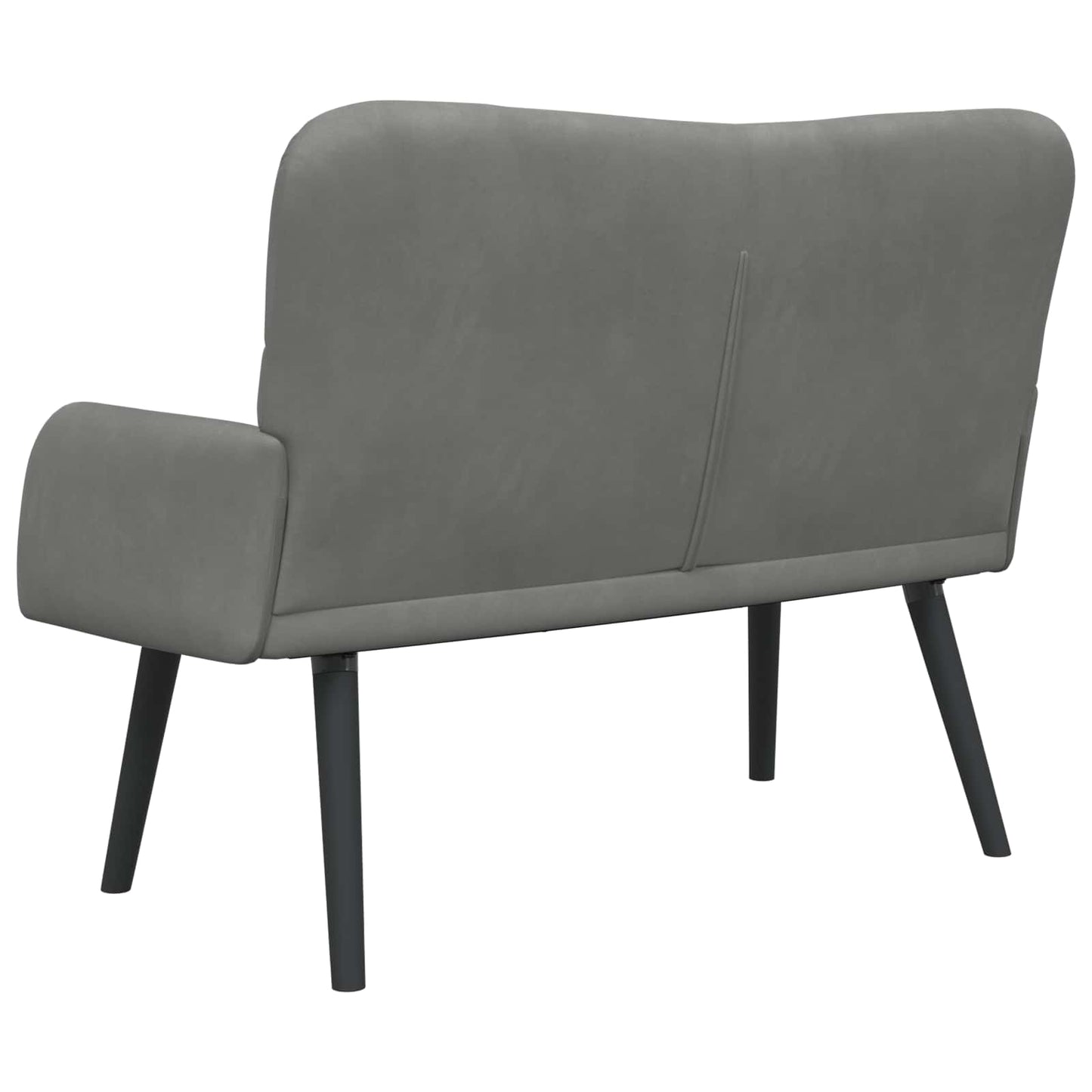 Sofa a Due Posti Grigio scuro 115 x 61 x 87 cm Velluto | homemem39