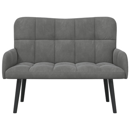 Sofa a Due Posti Grigio scuro 115 x 61 x 87 cm Velluto | homemem39