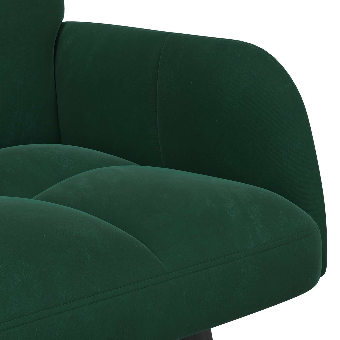 Divano a 2 Posti Verde Scuro 115 x 61 x 87 cm Velluto (V)