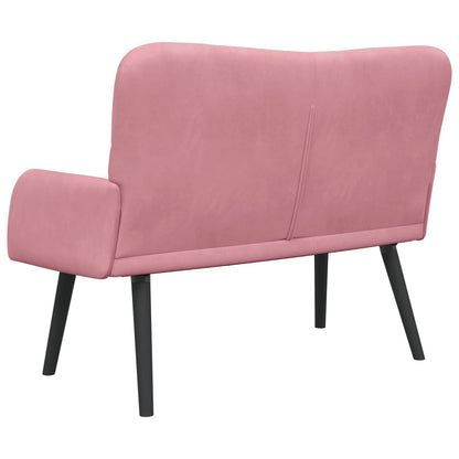 Sofa a Due Posti Rosa 115 x 61 x 87 cm Velluto | homemem39