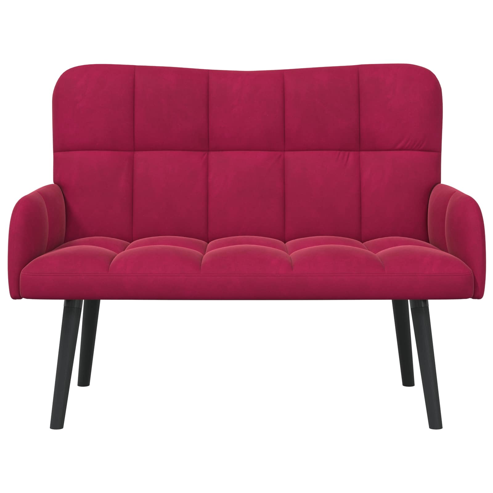 Sofa a Due Posti Rosso vino 115 x 61 x 87 cm Velluto | homemem39