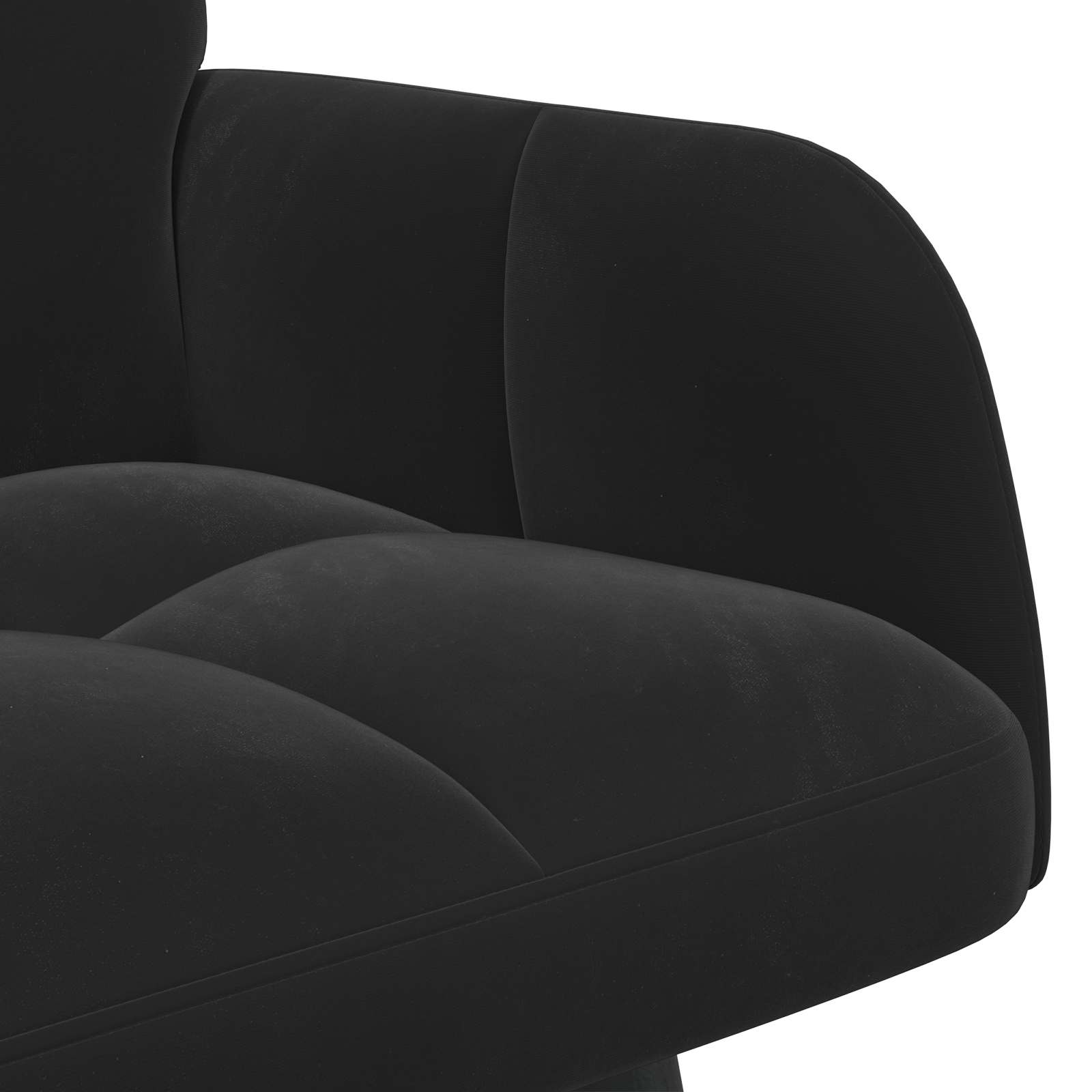 Sofa a Due Posti Nero 115 x 61 x 87 cm Velluto | homemem39