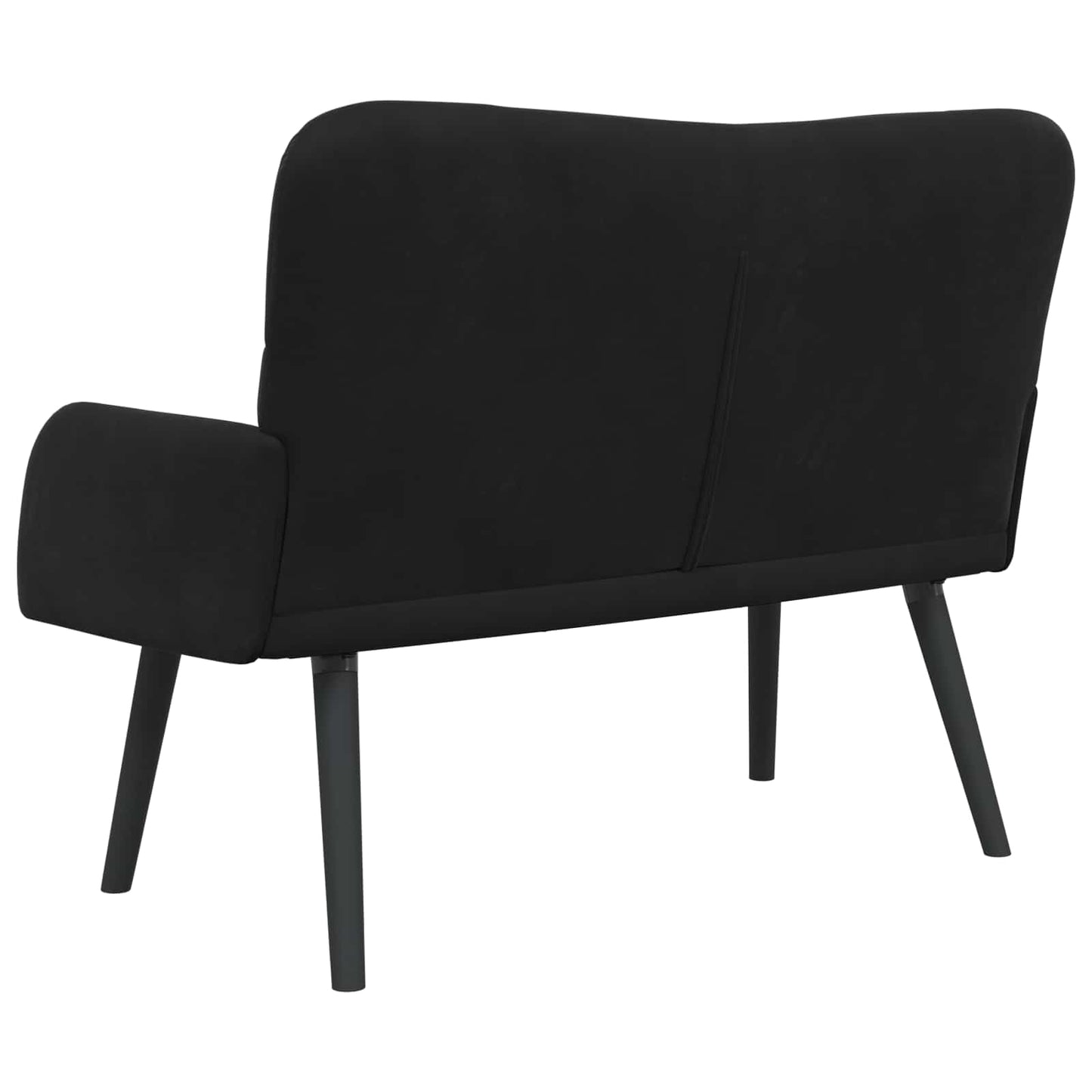 Sofa a Due Posti Nero 115 x 61 x 87 cm Velluto | homemem39