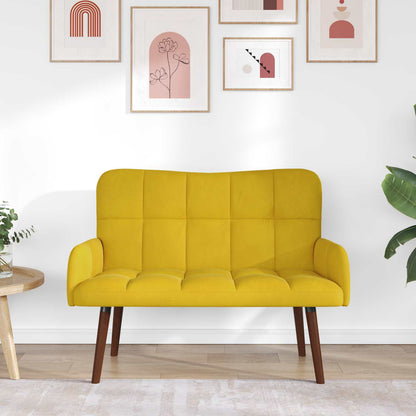 Divano a 2 Posti Giallo 115 x 61 x 87 cm Velluto (V)