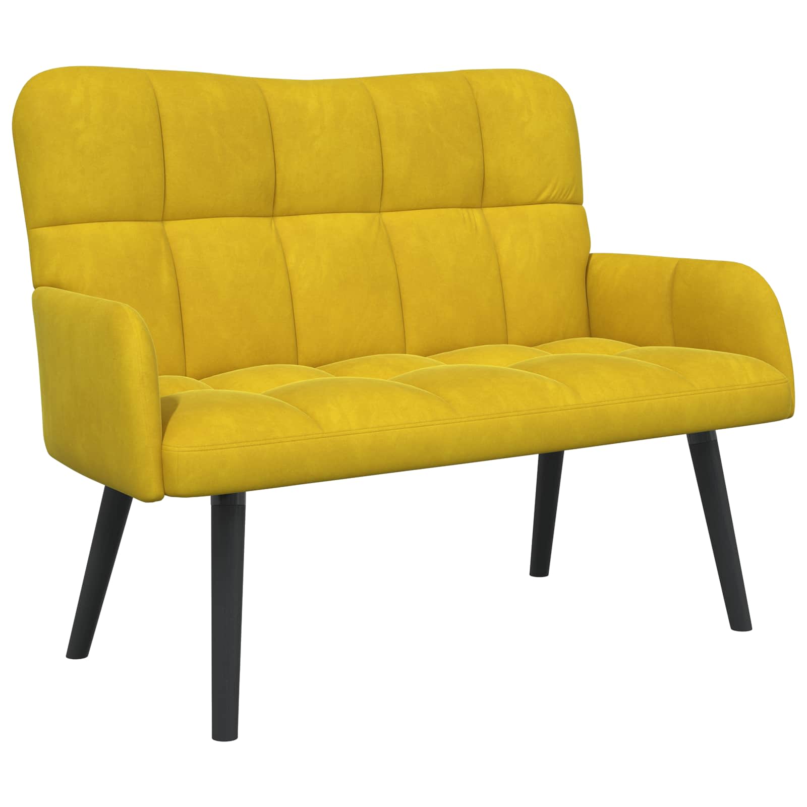 Sofa a Due Posti Giallo 115 x 61 x 87 cm Velluto | homemem39