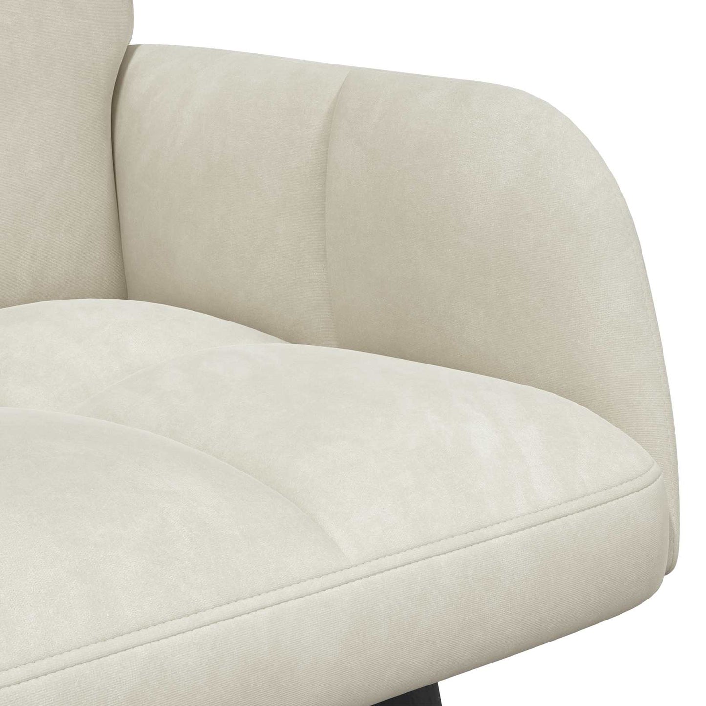 Sofa a Due Posti Crema 115 x 61 x 87 cm Velluto | homemem39