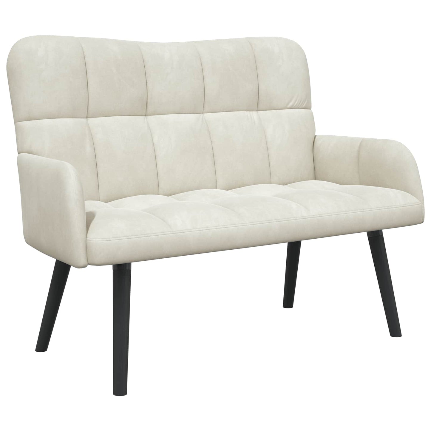 Sofa a Due Posti Crema 115 x 61 x 87 cm Velluto | homemem39