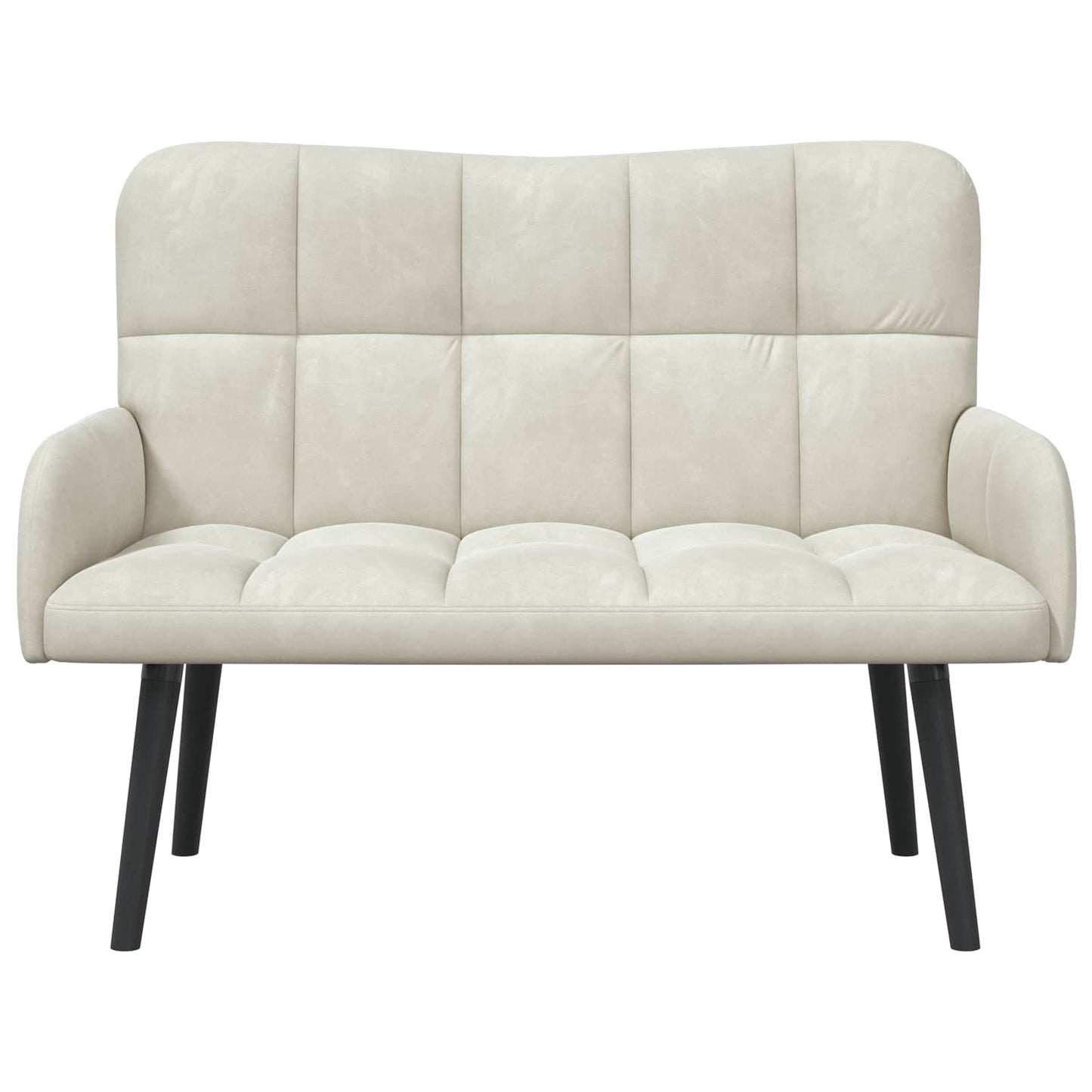 Sofa a Due Posti Crema 115 x 61 x 87 cm Velluto | homemem39