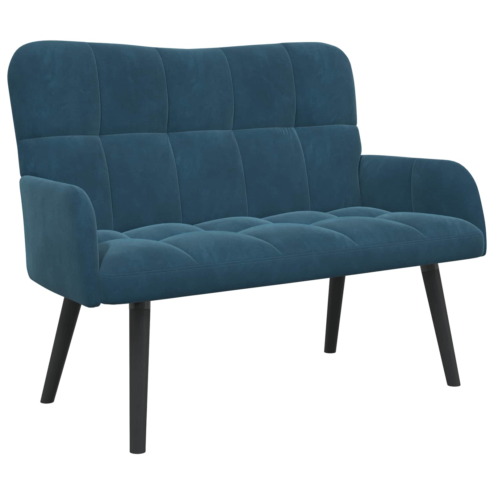 Sofa a Due Posti Blu 115 x 61 x 87 cm Velluto | homemem39