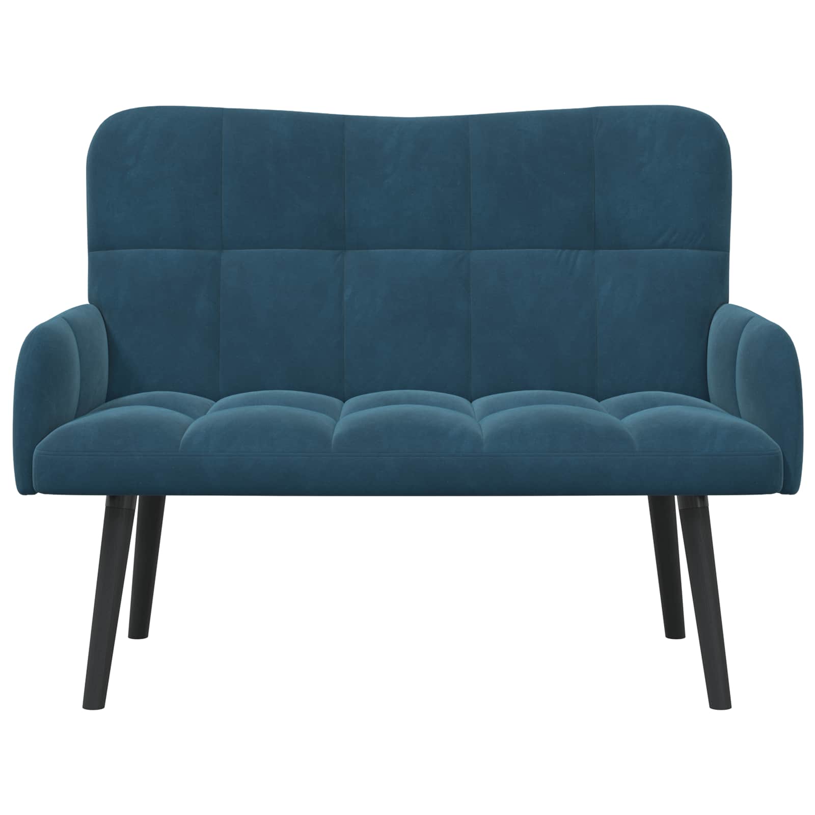 Sofa a Due Posti Blu 115 x 61 x 87 cm Velluto | homemem39