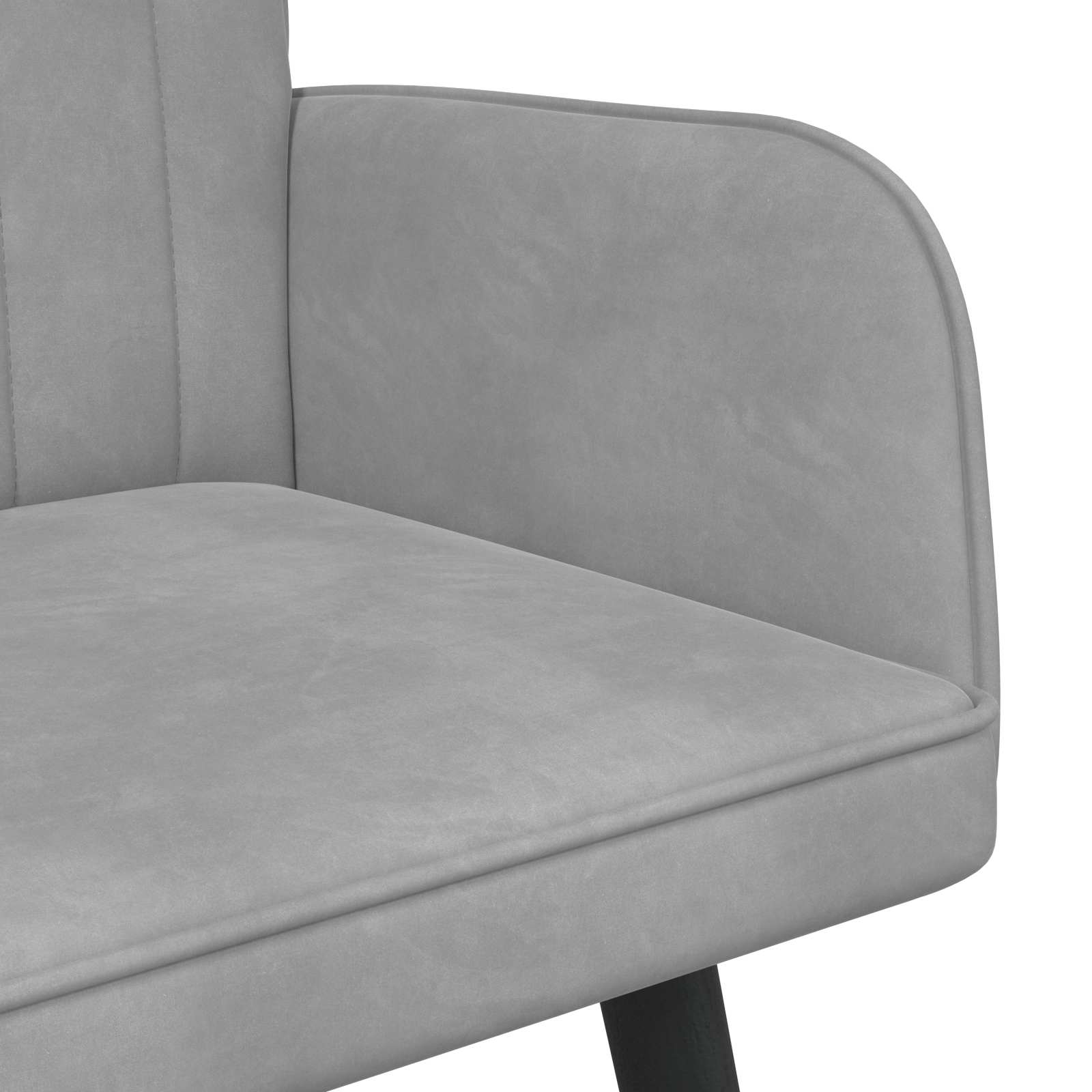 Sofa a Due Posti Grigio chiaro 115 x 61 x 87 cm Velluto | homemem39