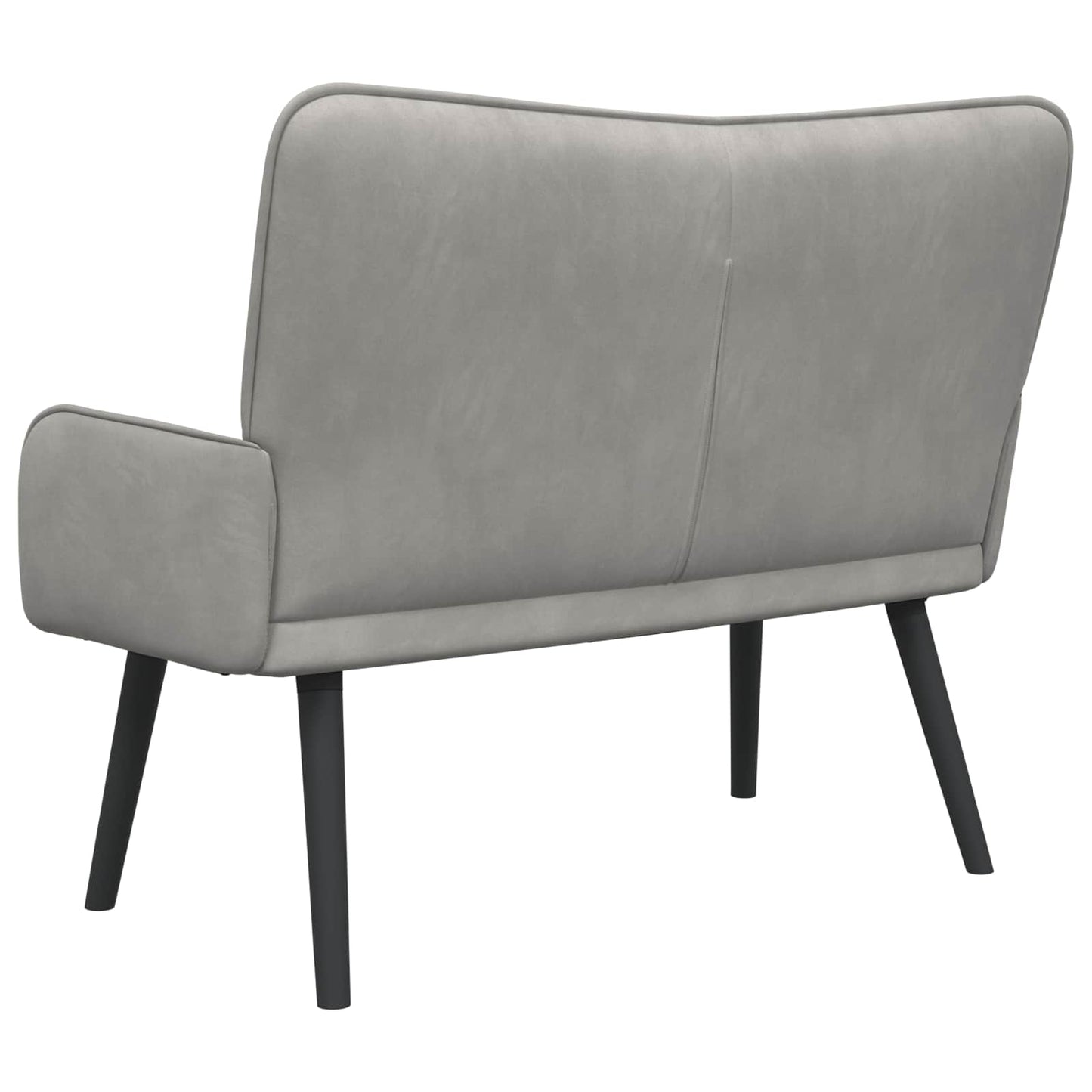 Sofa a Due Posti Grigio chiaro 115 x 61 x 87 cm Velluto | homemem39