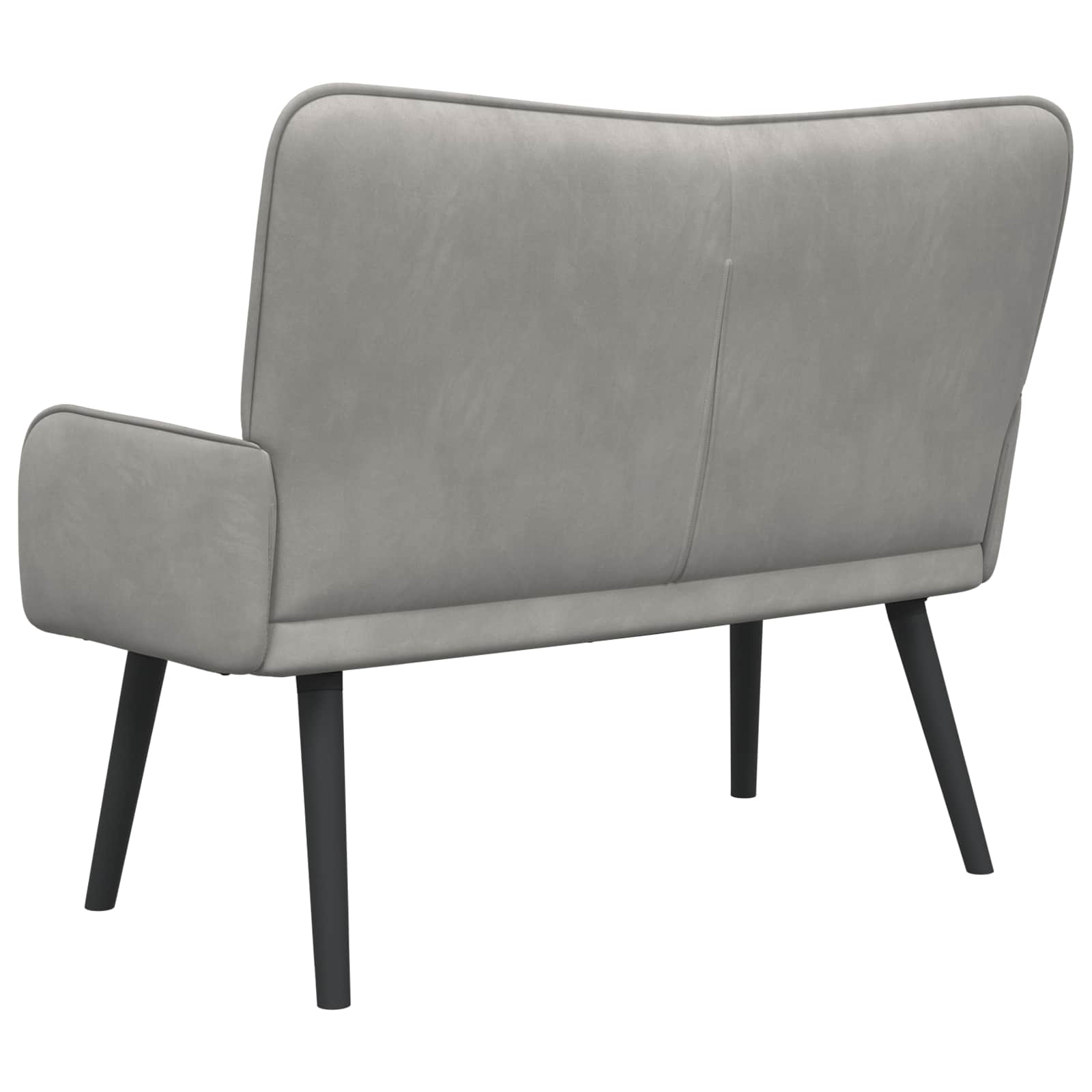 Sofa a Due Posti Grigio chiaro 115 x 61 x 87 cm Velluto | homemem39