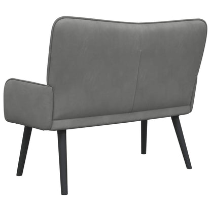 Sofa a Due Posti Grigio scuro 115 x 61 x 87 cm Velluto | homemem39
