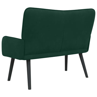 Sofa a Due Posti Verde Scuro 115 x 61 x 87 cm Velluto | homemem39