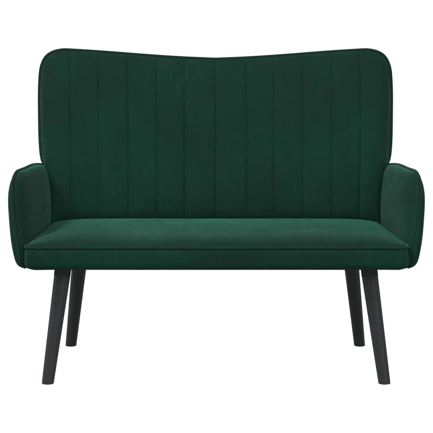 Sofa a Due Posti Verde Scuro 115 x 61 x 87 cm Velluto | homemem39