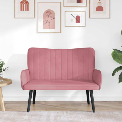 Divano a 2 Posti Rosa 115 x 61 x 87 cm Velluto (V)
