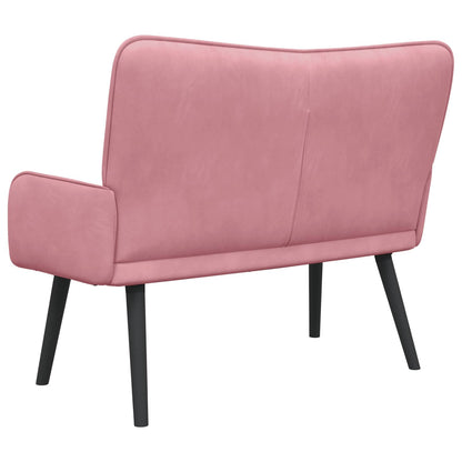 Sofa a Due Posti Rosa 115 x 61 x 87 cm Velluto | homemem39