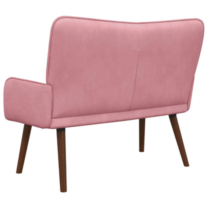 Divano a 2 Posti Rosa 115 x 61 x 87 cm Velluto (V)