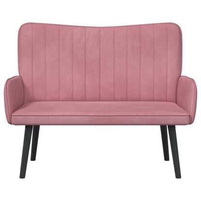 Divano a 2 Posti Rosa 115 x 61 x 87 cm Velluto (V)