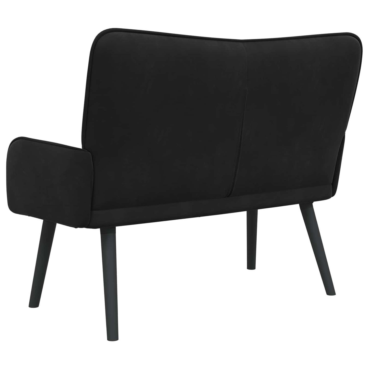 Sofa a Due Posti Nero 115 x 61 x 87 cm Velluto | homemem39
