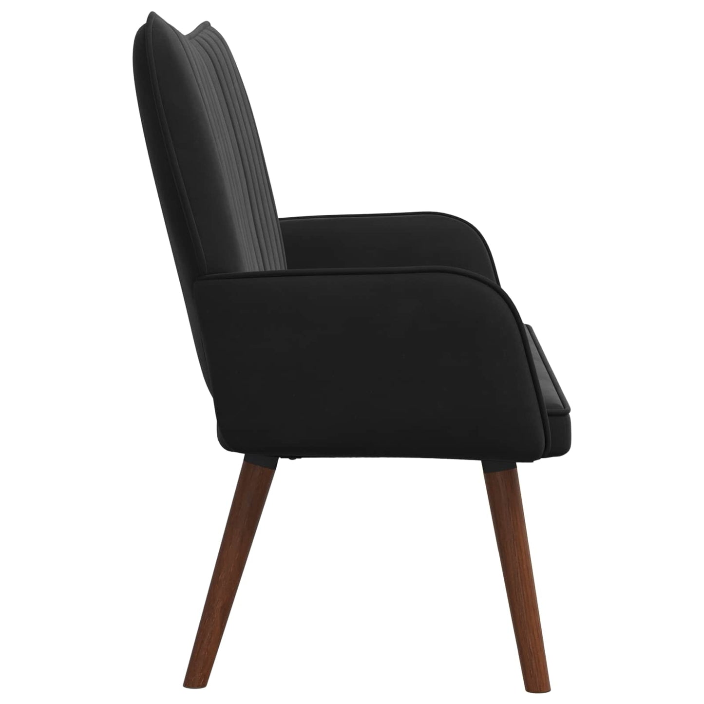 Divano a 2 Posti Nero 115 x 61 x 87 cm Velluto (V)