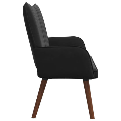 Divano a 2 Posti Nero 115 x 61 x 87 cm Velluto (V)