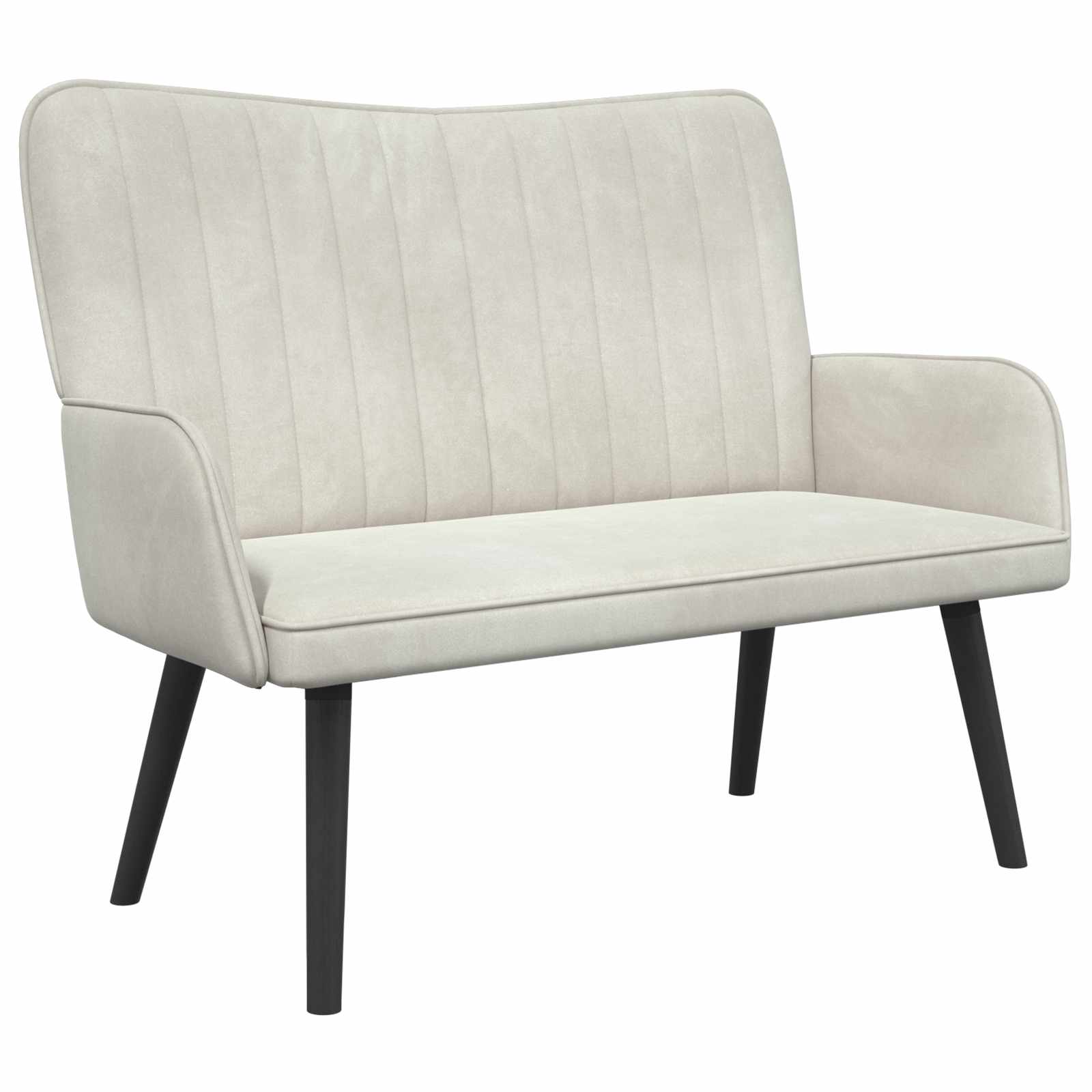 Sofa a Due Posti Crema 115 x 61 x 87 cm Velluto | homemem39