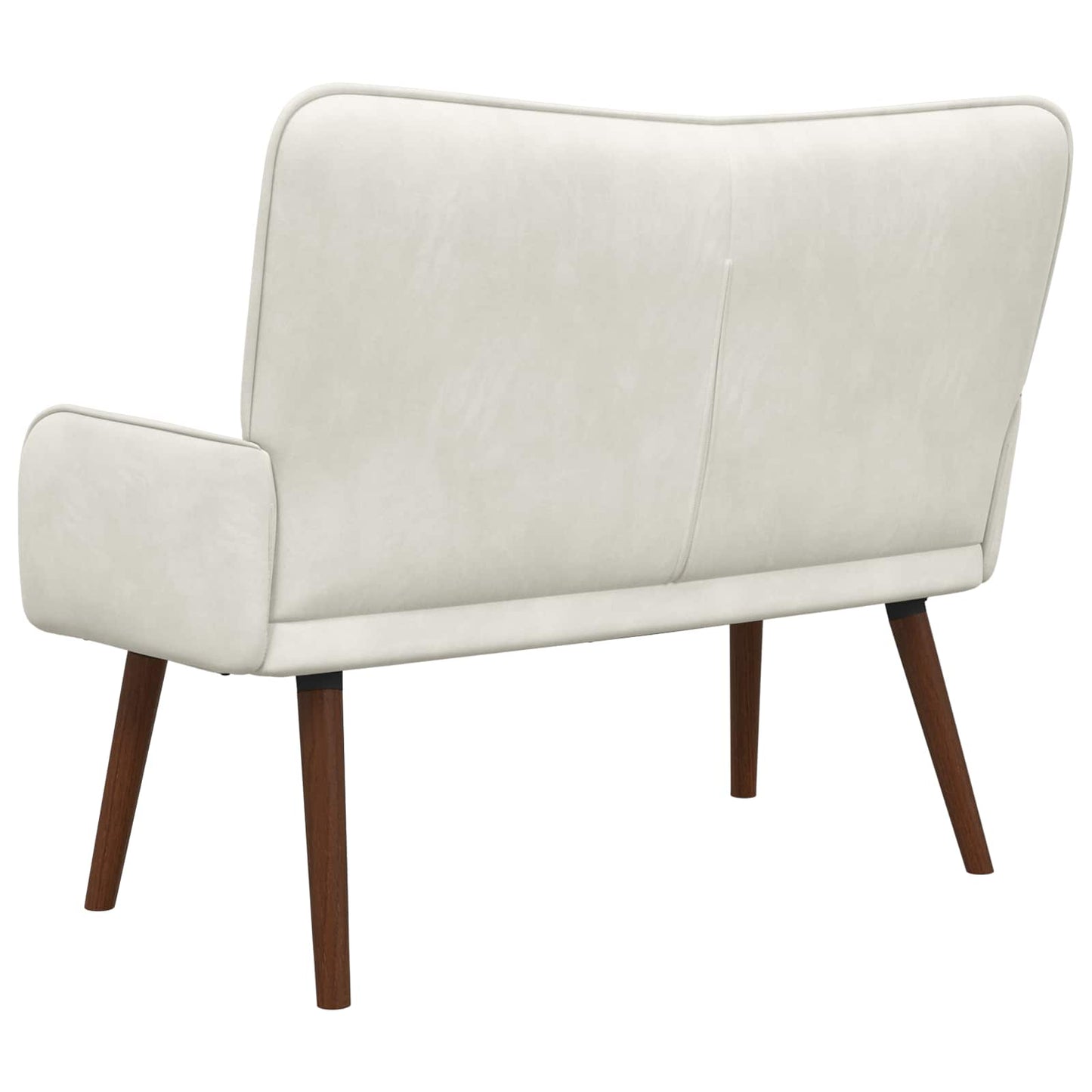 Divano a 2 Posti Crema 115 x 61 x 87 cm Velluto (V)