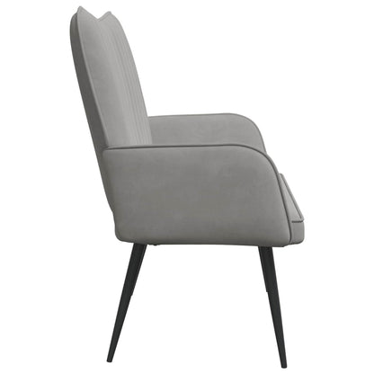 Divano a 2 Posti Grigio Chiaro 115 x 61 x 87 cm Velluto (V)