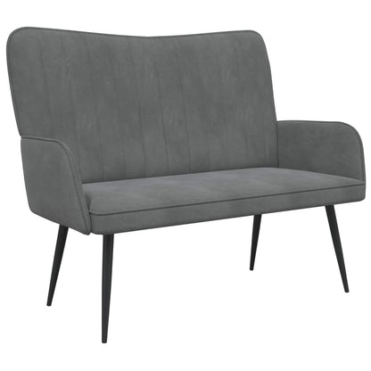 Divano a 2 Posti Grigio Scuro 115 x 61 x 87 cm Velluto (V)