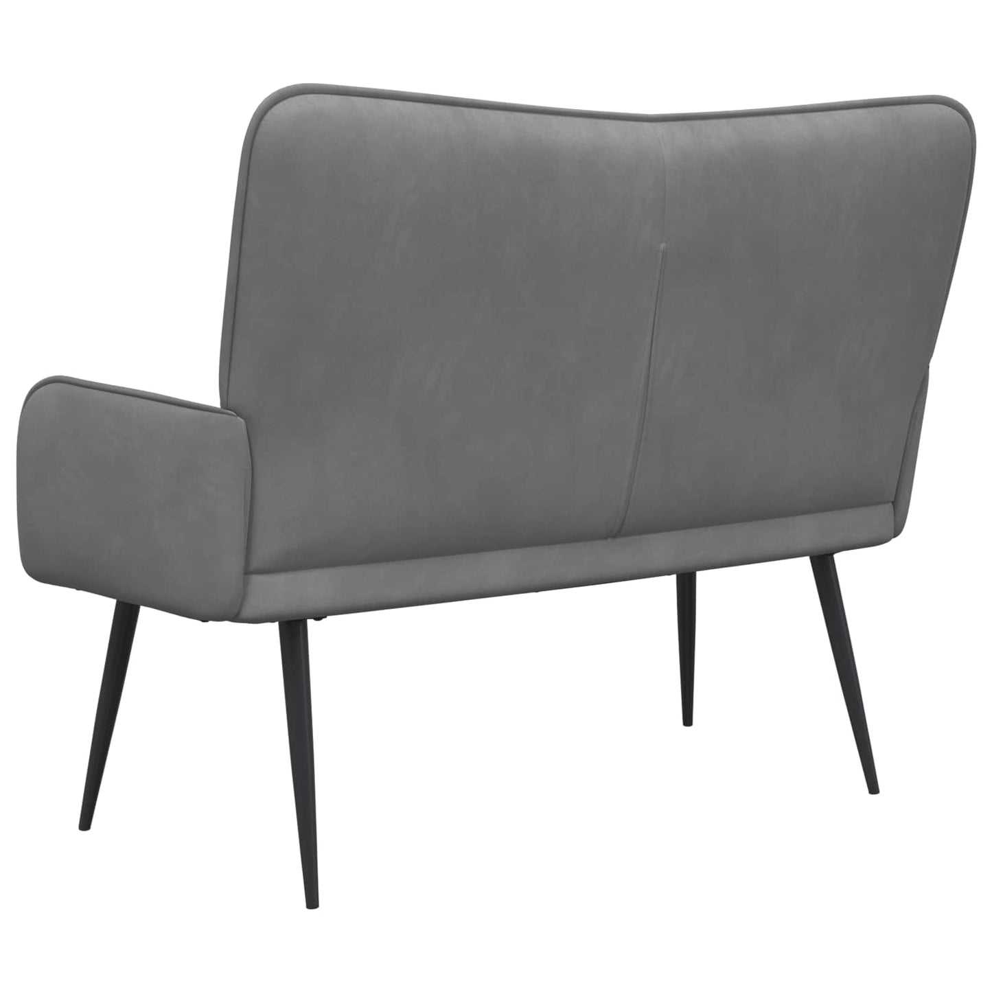 Sofa a Due Posti Grigio scuro 115 x 61 x 87 cm Velluto | homemem39