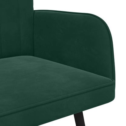 Sofa a Due Posti Verde Scuro 115 x 61 x 87 cm Velluto | homemem39
