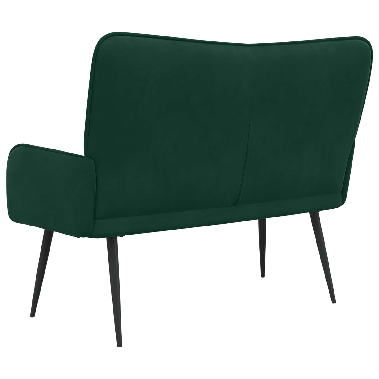 Sofa a Due Posti Verde Scuro 115 x 61 x 87 cm Velluto | homemem39