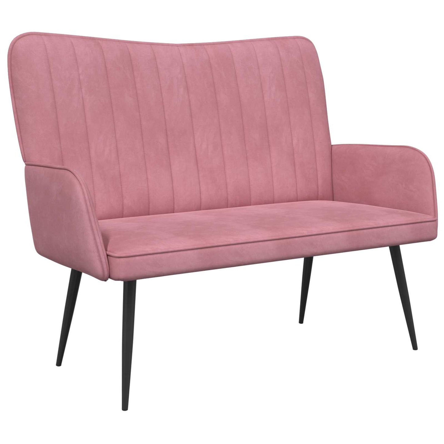 Divano a 2 Posti Rosa 115 x 61 x 87 cm Velluto (V)