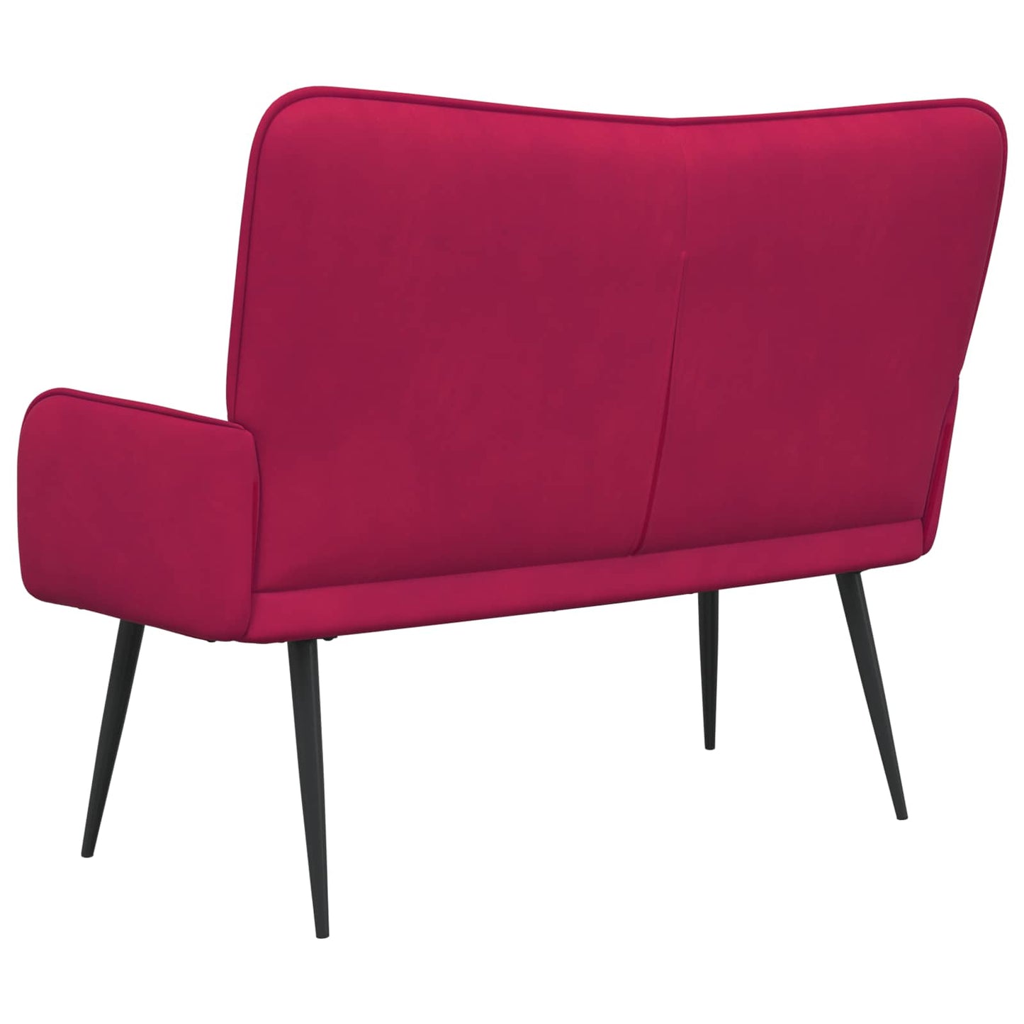 Sofa a Due Posti Rosso vino 115 x 61 x 87 cm Velluto | homemem39