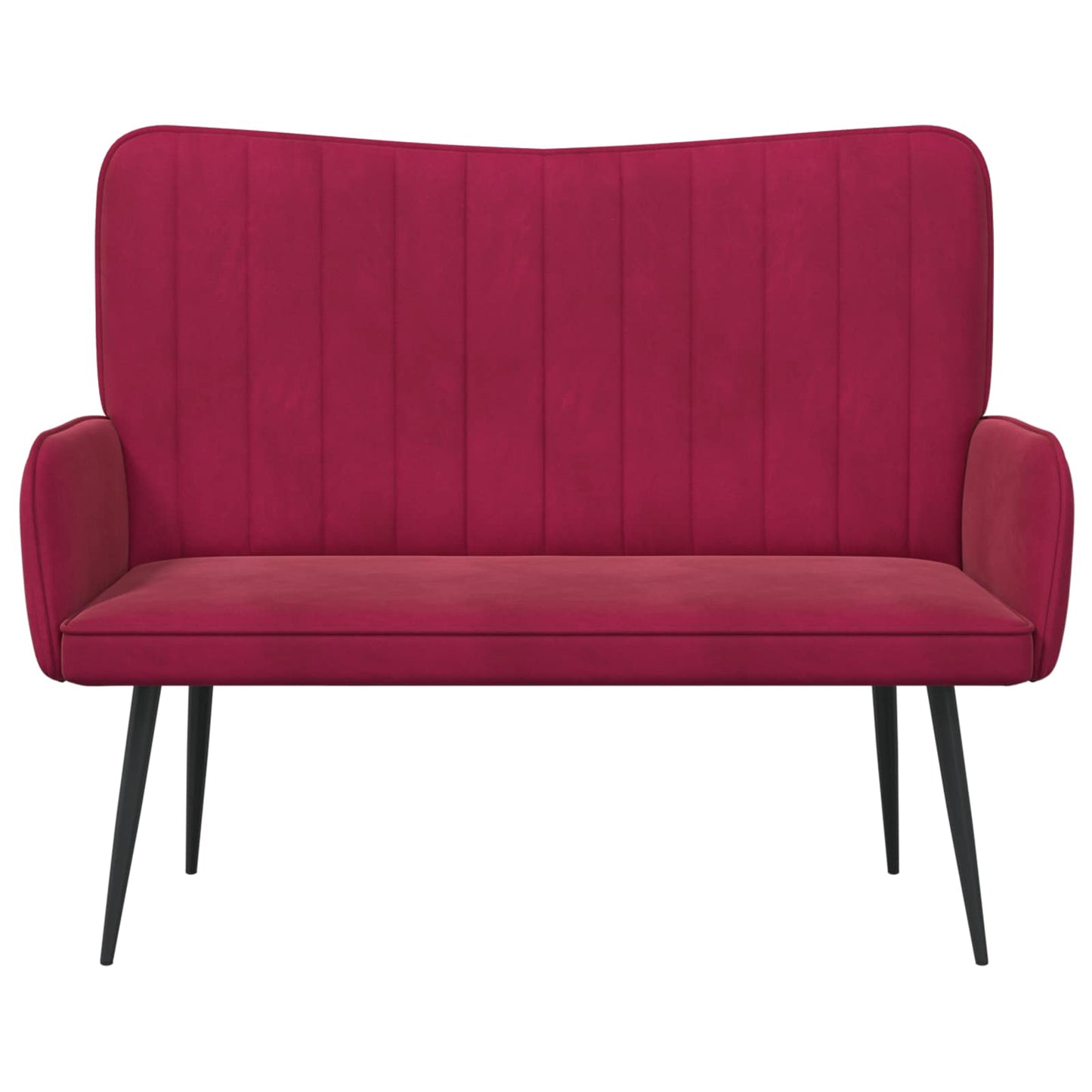 Sofa a Due Posti Rosso vino 115 x 61 x 87 cm Velluto | homemem39