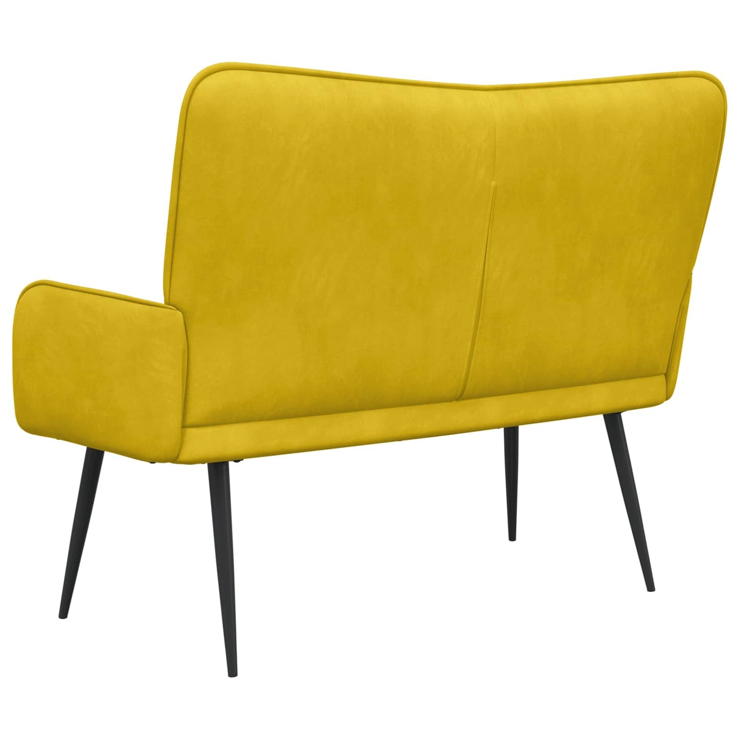 Divano a 2 Posti Giallo 115 x 61 x 87 cm Velluto (V)