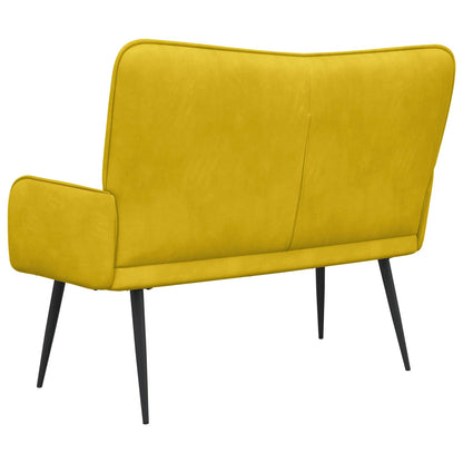 Divano a 2 Posti Giallo 115 x 61 x 87 cm Velluto (V)
