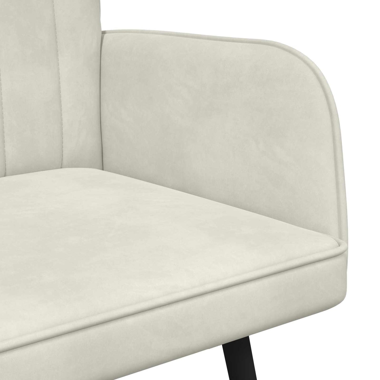Sofa a Due Posti Crema 115 x 61 x 87 cm Velluto | homemem39