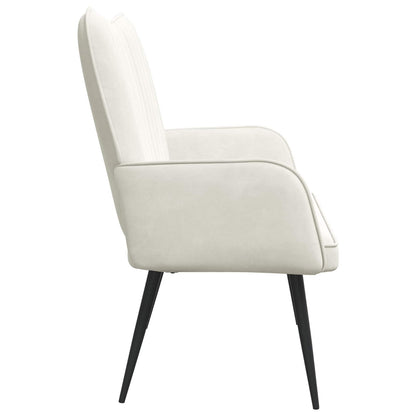 Sofa a Due Posti Crema 115 x 61 x 87 cm Velluto | homemem39