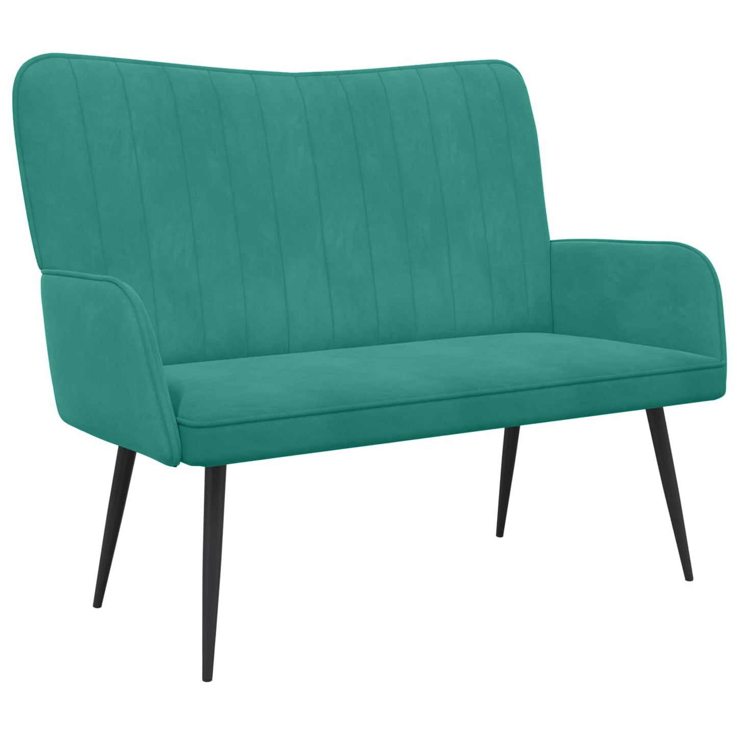 Sofa a Due Posti Turchese 115 x 61 x 87 cm Velluto | homemem39
