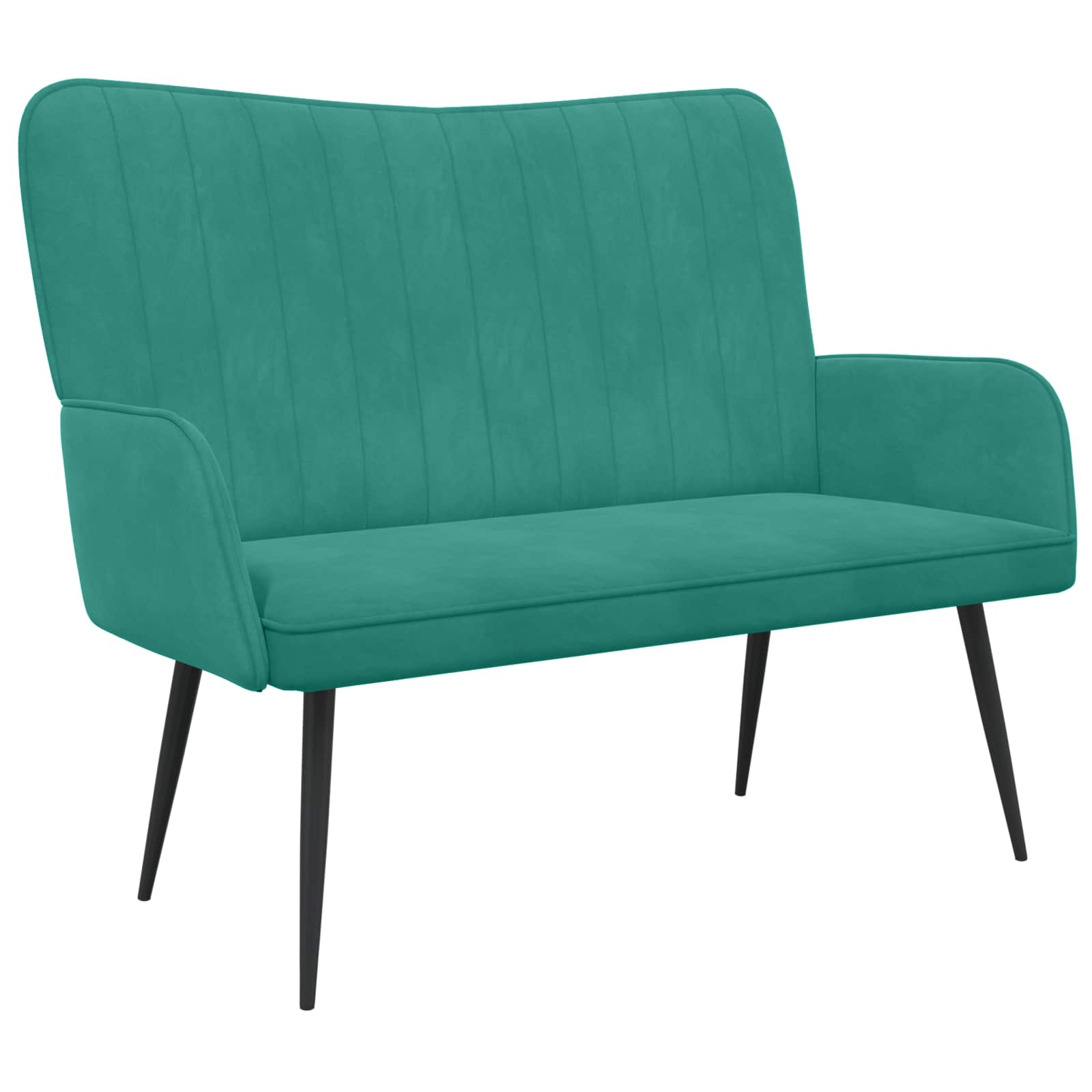 Sofa a Due Posti Turchese 115 x 61 x 87 cm Velluto | homemem39