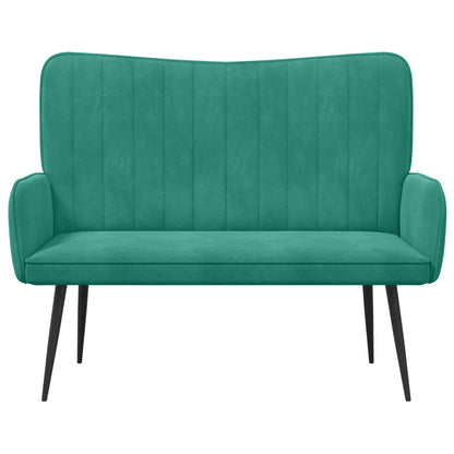 Sofa a Due Posti Turchese 115 x 61 x 87 cm Velluto | homemem39