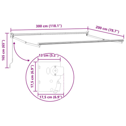 Tenda retrattile Giallo e Bianco 3 x 2 m | homemem39